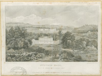 Etruria Hall: grawerowanie, bd [ok. 1830] (druk) autorstwa Frederick Calvert