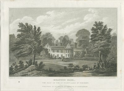 Meaford Hall: grawerowanie i [? połowa XIX wieku] autorstwa Frederick Calvert