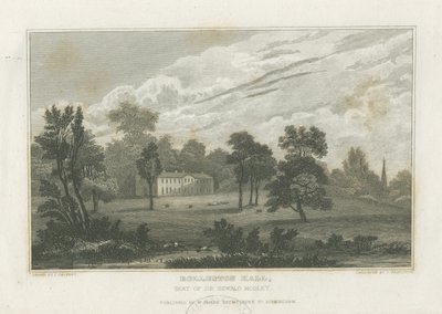 Rolleston Hall: grawerowanie i [połowa XIX wieku] (druk) autorstwa Frederick Calvert