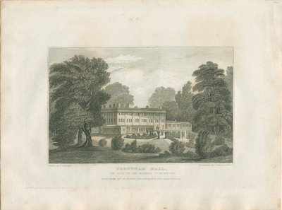 Trentham Hall: grawerowanie, bd [ok. 1830] (druk) autorstwa Frederick Calvert