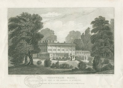 Trentham Hall: grawerowanie, bd [ok. 1830] (druk) autorstwa Frederick Calvert