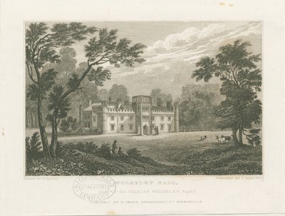 Wolseley Hall: staloryt, bd [ok. 1830] (druk) autorstwa Frederick Calvert