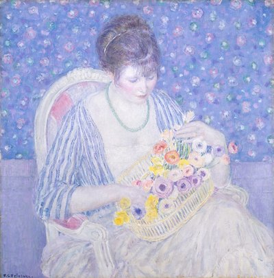 Kosz kwiatów, ok. 1913-17 autorstwa Frederick Carl Frieseke