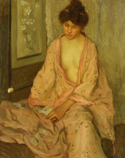 Różowe kimono autorstwa Frederick Carl Frieseke