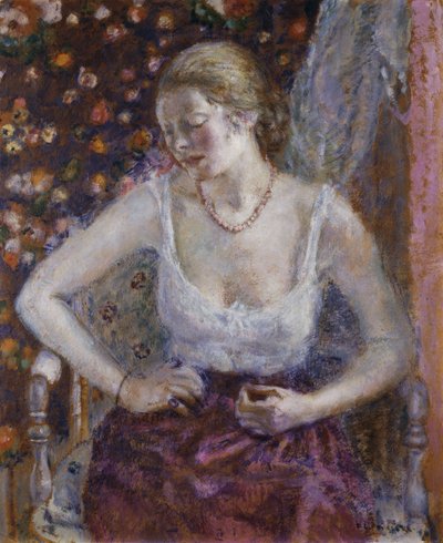 Ubieranie kobiety autorstwa Frederick Carl Frieseke