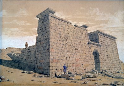 Świątynia, Nubia, Egipt, 1824 autorstwa Frederick Catherwood