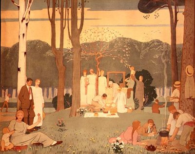 Scena piknikowa (plakat) autorstwa Frederick Cayley Robinson