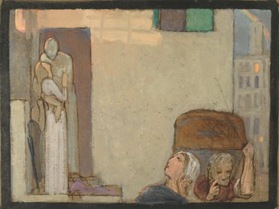 Studium na pożegnanie, ok. 1907 (tempera na papierze) autorstwa Frederick Cayley Robinson