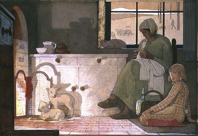Studium dla „Przybranej matki” autorstwa Frederick Cayley Robinson