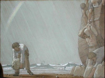 Traders at Sea (akwarela z ołówkiem na papierze) autorstwa Frederick Cayley Robinson