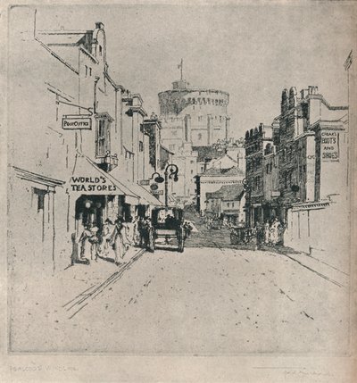 „Peascod Street, Windsor”, ok. 1918 r. autorstwa Frederick Charles Richards