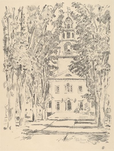 Kościół Kolonialny, Gloucester, 1918. autorstwa Frederick Childe Hassam