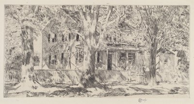 Dom przy głównej ulicy, Easthampton, 1922. autorstwa Frederick Childe Hassam