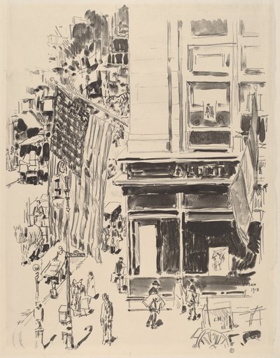 Ulica Lafayette, 1918. autorstwa Frederick Childe Hassam