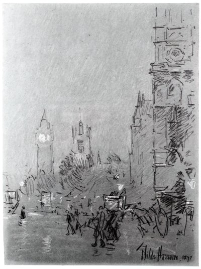Londyn, wieczór, 1897. autorstwa Frederick Childe Hassam