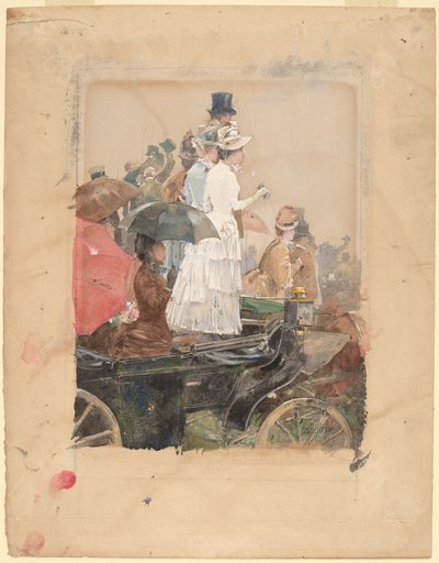 Widzowie na Grand Prix, 1888. autorstwa Frederick Childe Hassam