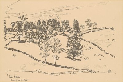 Mały dom szkolny, kraina Nod, 1918. autorstwa Frederick Childe Hassam