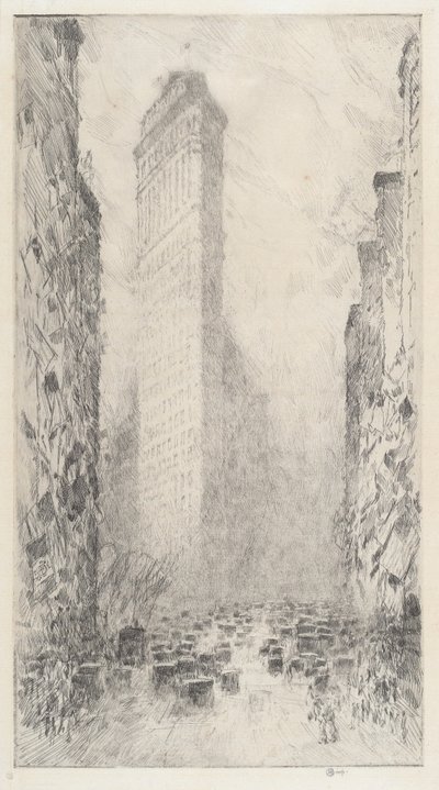Urodziny Waszyngtona – Piąta Aleja i 23rd Street, 1916. autorstwa Frederick Childe Hassam