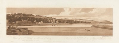 Widok św. Chmury i Góry Kalwarii zaczerpnięty z Pont de Seve 1802; Płyta 18 z Widoków w Paryżu, Emanuel Objętość śledzenia płyty B1981.25.2627 autorstwa Frederick Christian Lewis the Elder