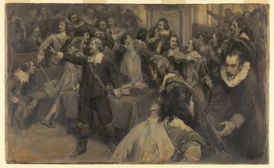 Scena w Izbie Parlamentu, 2 marca 1629 autorstwa Frederick Coffay Yohn