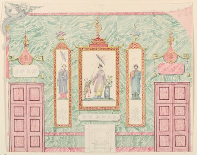 Elewacja ścienna, prawdopodobnie dla Sali Bankietowej, Royal Pavilion, Brighton autorstwa Frederick Crace