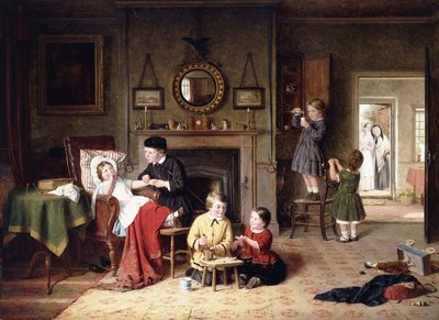 Grający lekarz, 1863 autorstwa Frederick Daniel Hardy