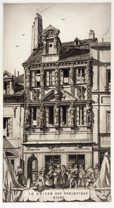 La Maison des Cariatides, Dijon autorstwa Frederick G. Hall