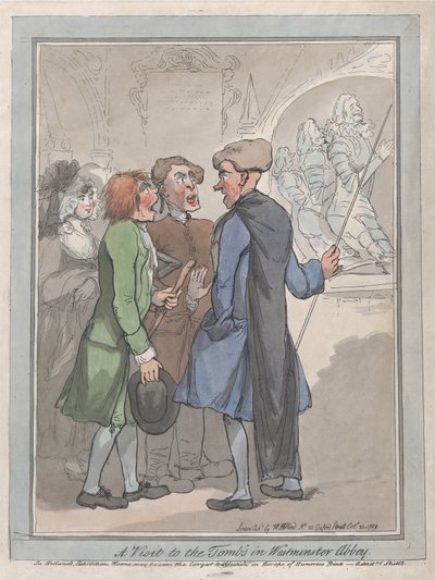 Wizyta w grobowcach w opactwie westminsterskim, 23 października 1789 r. autorstwa Frederick George Byron