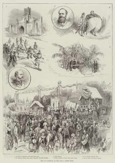 Karnawał na lodzie w Royal Albert Hall autorstwa Frederick George Kitton