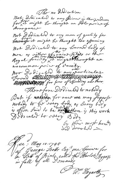 Dedykacja napisana przez Williama Hogartha, 1745 1865. autorstwa Frederick George Netherclift