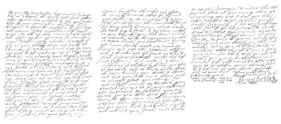 List Elżbiety I, królowej Anglii, do Jakuba VI ze Szkocji, ok. 1588 1865 r. autorstwa Frederick George Netherclift