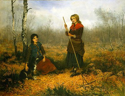 Gathering Leaves (olej na płótnie) autorstwa Frederick Gerald Kinnaird