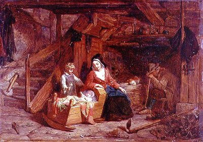 Wnętrze domku autorstwa Frederick Goodall