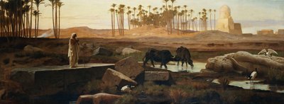 Memphis, nad Nilem, 1882 r. autorstwa Frederick Goodall