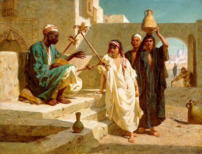 Pieśń niewolnika nubijskiego, 1864 autorstwa Frederick Goodall