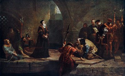 Thomas Cranmer przy Bramie Zdrajców, 1553 1926. autorstwa Frederick Goodall
