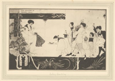 [Aubrey Beardsley: Urodziny Madame Sagalle]. autorstwa Frederick H. Evans