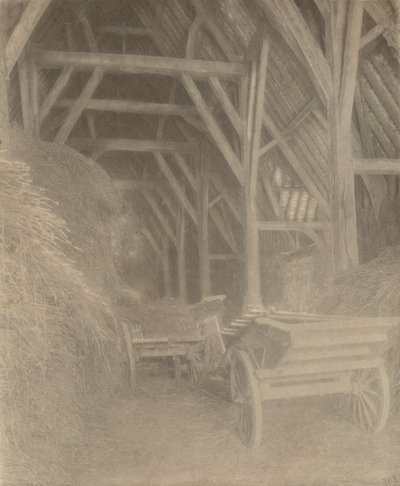 Great Cokkeswell Barn (w pobliżu Kelmscott): Wnętrze autorstwa Frederick H. Evans