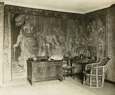 Dwór Kelmscott: W pokoju z gobelinami autorstwa Frederick H. Evans