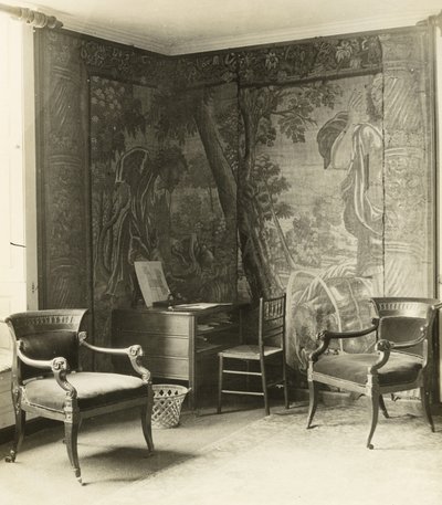 Dwór Kelmscott: W pokoju z gobelinami autorstwa Frederick H. Evans