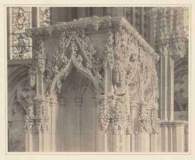 [Katedra w Lincoln, szczegół przenośnej kapliczki]. autorstwa Frederick H. Evans