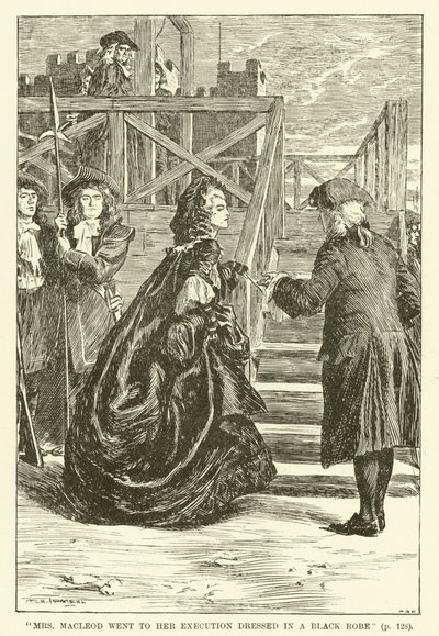 Pani Macleod poszła na egzekucję ubrana w czarną szatę autorstwa Frederick Henry Townsend