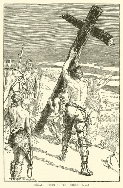 Oswald wznoszący krzyż autorstwa Frederick Henry Townsend