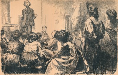 Rozpoczęły się nasze wieczorne zajęcia plastyczne, 1905 autorstwa Frederick Henry Townsend