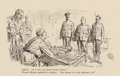 Żołnierz pod zarzutem uderzenia towarzysza (litografia) autorstwa Frederick Henry Townsend