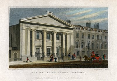 Kaplica Unitariańska, Finsbury, Londyn, 1828 autorstwa Frederick James Havell