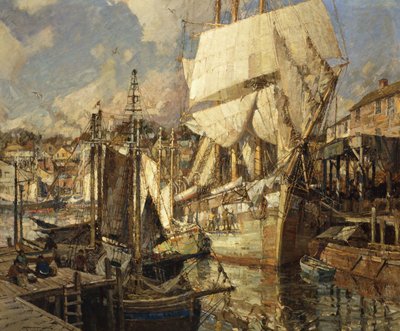Kadyks Salt Ship, port Gloucester autorstwa Frederick John Mulhaupt