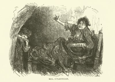 Pani OFlannigan, doprowadzona do picia po tym, jak jej syn trafił do więzienia autorstwa Frederick L. Bernard