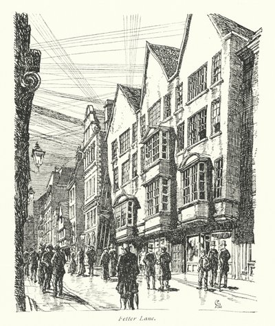 Londyn: Fetter Lane (druk kolorowy) autorstwa Frederick Landseer Maur Griggs
