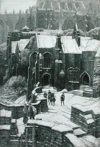 Almonry, Chipping Campden 1925 (akwaforta) autorstwa Frederick Landseer Maur Griggs